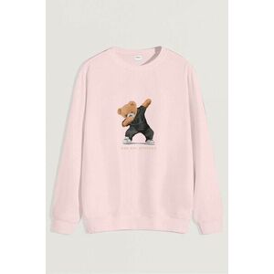 Mikina, Barva Růžová, s Potiskem Bad Boy Dubbing Teddy obraz