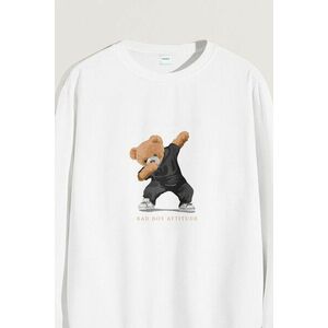Mikina, Barva Bílá, s Potiskem Bad Boy Dubbing Teddy obraz