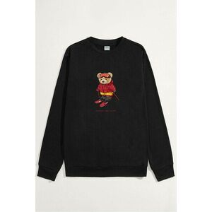 Mikina, Barva Černá, s Potiskem Ski Club Teddy obraz