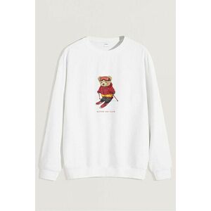 Mikina, Barva Bílá, s Potiskem Ski Club Teddy obraz