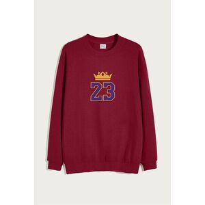 Mikina, Barva Bordó, s Potiskem King obraz