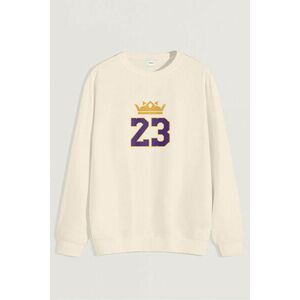 Mikina, Barva Ekru, s Potiskem King obraz