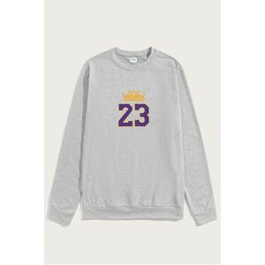 Mikina, Barva Šedá, s Potiskem King obraz