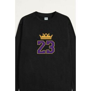 Mikina, Barva Černá, s Potiskem King obraz