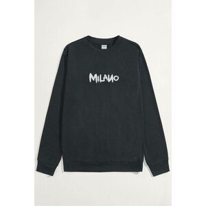 Mikina, Barva Železitě Šedá, s Potiskem Milano Graffiti obraz