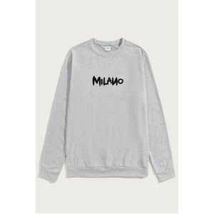 Mikina, Barva Šedá, s Potiskem Milano Graffiti obraz