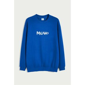 Mikina, Barva Modrá Elektrická, s Potiskem Milano Graffiti obraz