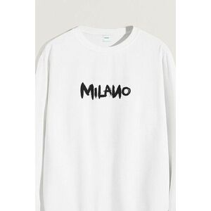 Mikina, Barva Bílá, s Potiskem Milano Graffiti obraz