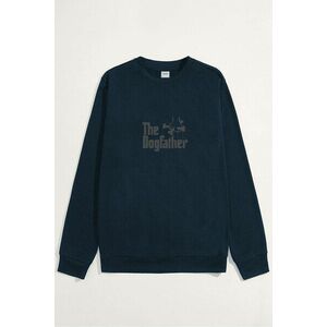 Mikina, Barva Modrá, s Potiskem The Dogfather obraz
