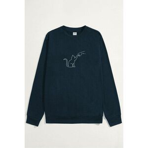 Mikina, Barva Modrá, s Potiskem Cat Fist Bump obraz