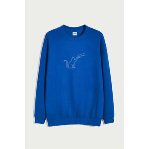 Mikina, Barva Modrá Elektrická, s Potiskem Cat Fist Bump obraz