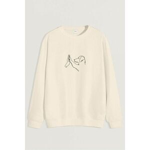Mikina, Barva Ekru, s Potiskem Dog High Five obraz