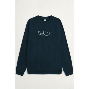 Mikina, Barva Modrá, s Potiskem Smile Good Looking obraz