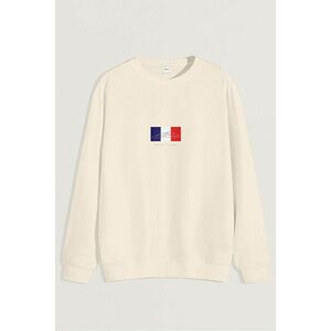 Mikina, Barva Ekru, s Potiskem Mont Blanc French Alps obraz