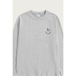 Mikina, Barva Šedá, s Potiskem Smiley Face obraz