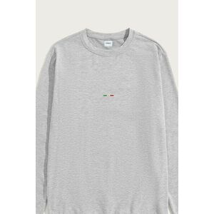 Mikina, Barva Šedá, s Potiskem Italian Horizontal Stripe obraz