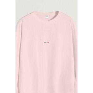 Mikina, Barva Růžová, s Potiskem Italian Horizontal Stripe obraz