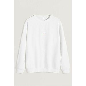 Mikina, Barva Bílá, s Potiskem Italian Horizontal Stripe obraz