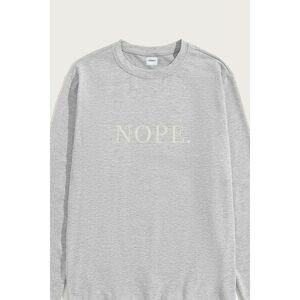 Mikina, Barva Šedá, s Potiskem Nope obraz