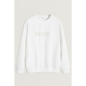 Mikina, Barva Bílá, s Potiskem Nope obraz
