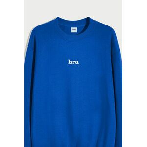 Mikina, Barva Modrá Elektrická, s Potiskem Bro obraz