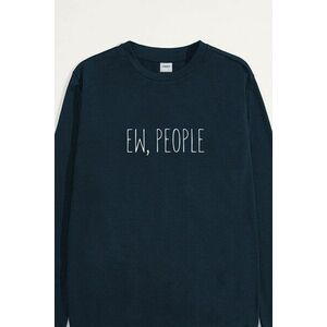 Mikina, Barva Modrá, s Potiskem EW obraz