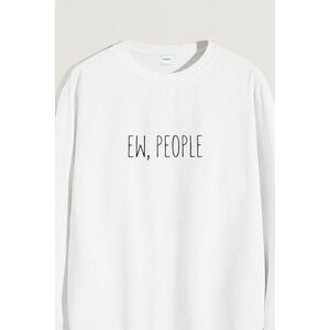 Mikina, Barva Bílá, s Potiskem EW obraz