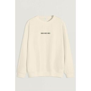 Mikina, Barva Ekru, s Potiskem Good Vibes Only obraz