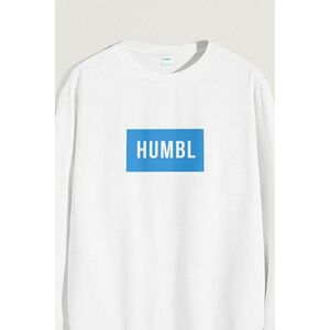 Mikina, Barva Bílá, s Potiskem Humble in Blue obraz