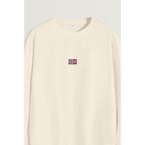 Mikina, Barva Ekru, s Potiskem Norwegian Flag Centered obraz