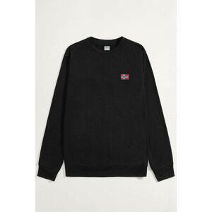 Mikina, Barva Černá, s Potiskem Norwegian Flag Minimal obraz