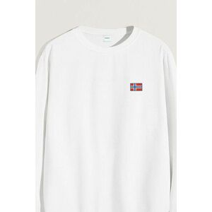 Mikina, Barva Bílá, s Potiskem Norwegian Flag Minimal obraz