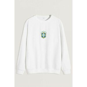 Mikina, Barva Bílá, s Potiskem Favelas obraz