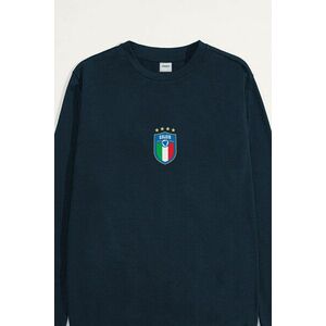 Mikina, Barva Modrá, s Potiskem Calcio obraz