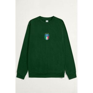 Mikina, Barva Zelená, s Potiskem Calcio obraz