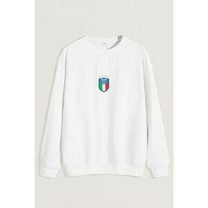 Mikina, Barva Bílá, s Potiskem Calcio obraz