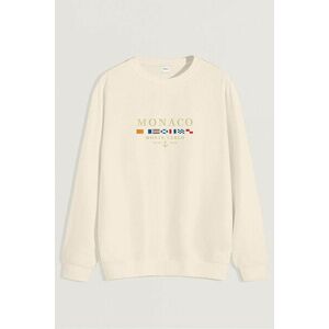 Mikina, Barva Ekru, s Potiskem Monte Carlo obraz