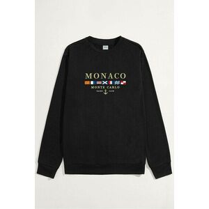 Mikina, Barva Černá, s Potiskem Monte Carlo obraz