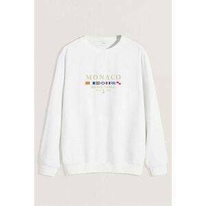 Mikina, Barva Bílá, s Potiskem Monte Carlo obraz