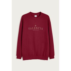 Mikina, Barva Bordó, s Potiskem Valencia Limited obraz