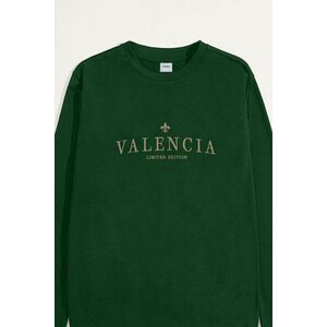 Mikina, Barva Zelená, s Potiskem Valencia Limited obraz
