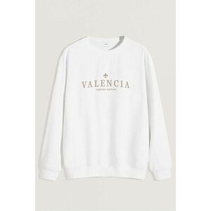 Mikina, Barva Bílá, s Potiskem Valencia Limited obraz