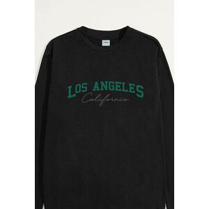Mikina, Barva Černá, s Potiskem Los Angeles California obraz