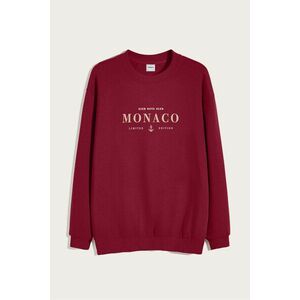 Mikina, Barva Bordó, s Potiskem Monaco obraz