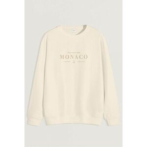 Mikina, Barva Ekru, s Potiskem Monaco obraz