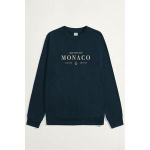 Mikina, Barva Modrá, s Potiskem Monaco obraz
