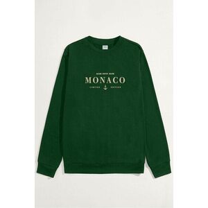 Mikina, Barva Zelená, s Potiskem Monaco obraz