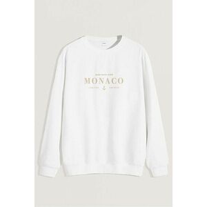 Mikina, Barva Bílá, s Potiskem Monaco obraz