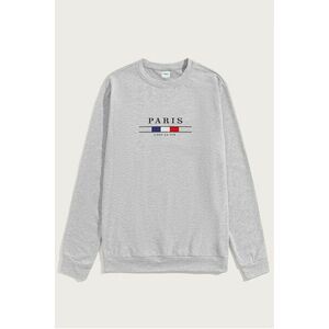 Mikina, Barva Šedá, s Potiskem Paris La Vie obraz