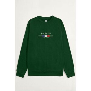 Mikina, Barva Zelená, s Potiskem Paris La Vie obraz